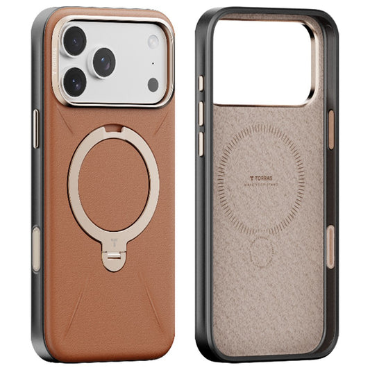 MagSafe-deksel for Apple iPhone 17 Pro Max, Torras, QPRO Leather, Brun