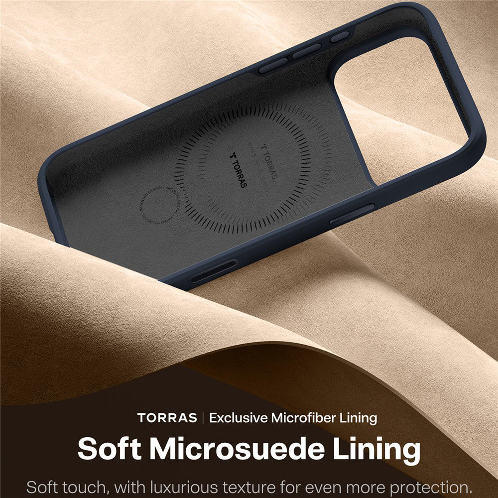 MagSafe-deksel for Apple iPhone 17 Pro Max, Torras, QPRO Silicone, Blå