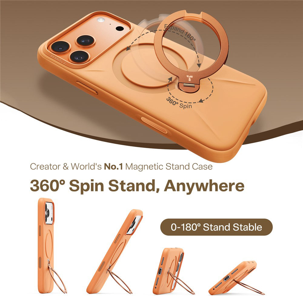 MagSafe-deksel for Apple iPhone 17 Pro Max, Torras, QPRO Silicone, Oransje