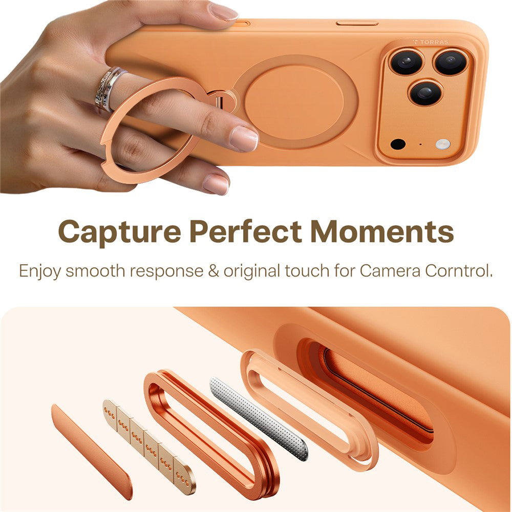 MagSafe-deksel for Apple iPhone 17 Pro Max, Torras, QPRO Silicone, Oransje