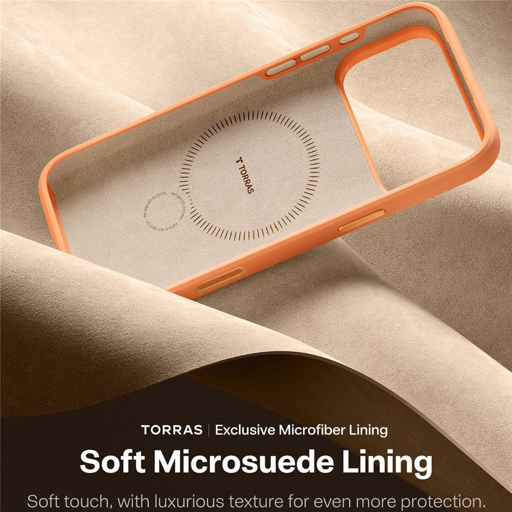 MagSafe-deksel for Apple iPhone 17 Pro Max, Torras, QPRO Silicone, Oransje