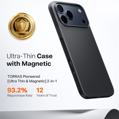 MagSafe-deksel for Apple iPhone 17 Pro Max, Torras, SlimFit, Svart
