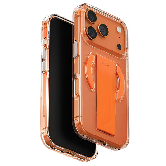 MagSafe-deksel for Apple iPhone 17 Pro Max, UNIQ, Heldro Air MagClick, Oransje Transparent
