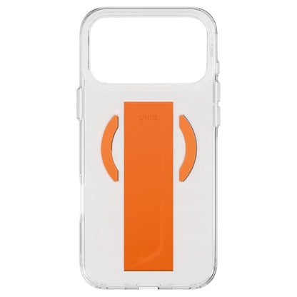 MagSafe-deksel for Apple iPhone 17 Pro Max, UNIQ, Heldro Air MagClick, Oransje Transparent