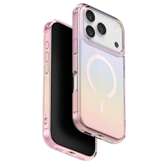 MagSafe-deksel for Apple iPhone 17 Pro Max, UNIQ, Iridescia MagClick, Pastellblå