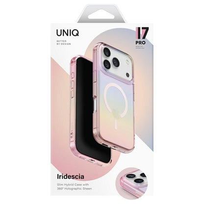 MagSafe-deksel for Apple iPhone 17 Pro Max, UNIQ, Iridescia MagClick, Pastellblå
