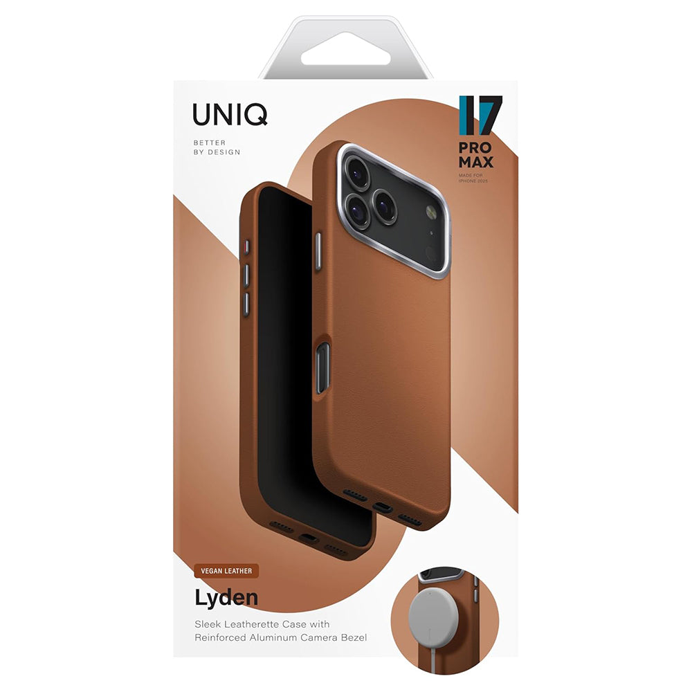 MagSafe-deksel for Apple iPhone 17 Pro Max, UNIQ, Lyden Leatherette, Brun