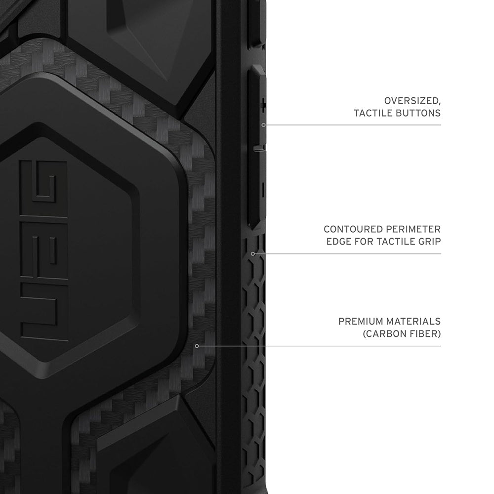 MagSafe-deksel for Apple iPhone 17 Pro Max, Urban Armor Gear, Monarch Pro Carbon, Svart