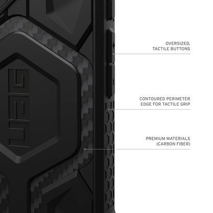 MagSafe-deksel for Apple iPhone 17 Pro Max, Urban Armor Gear, Monarch Pro Carbon, Svart