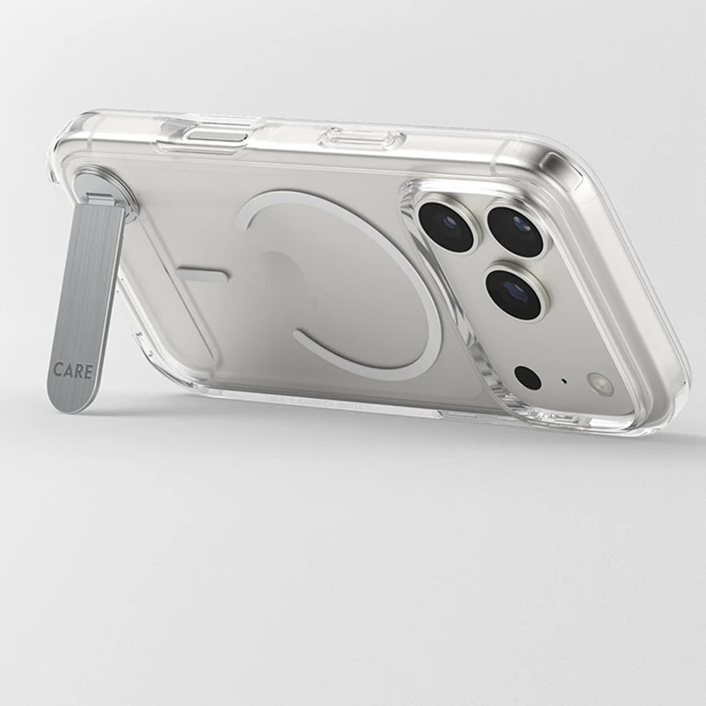 MagSafe-deksel for Apple iPhone 17 Pro, PanzerGlass, Care Feature Kickstand, Gjennomsiktig