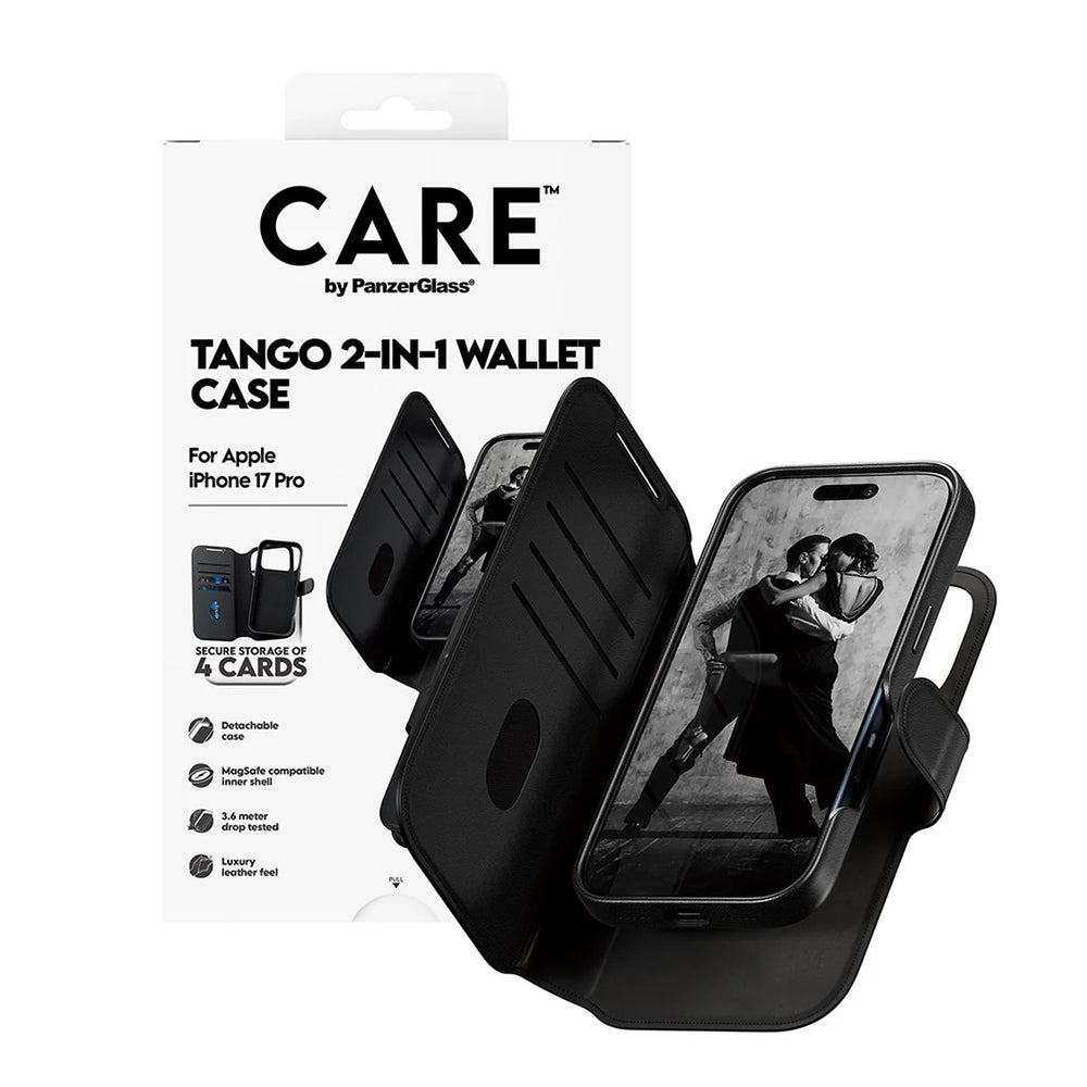 MagSafe-deksel for Apple iPhone 17 Pro, PanzerGlass, Care Feature Tango Two-in-One, Svart