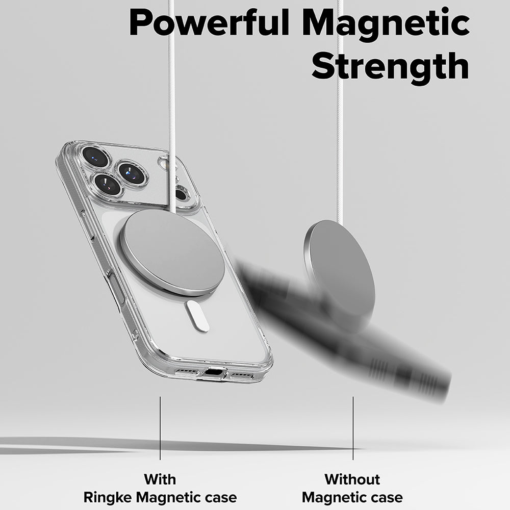 Husa MagSafe pentru Apple iPhone 17 Pro, Ringke, Fusion, Transparenta