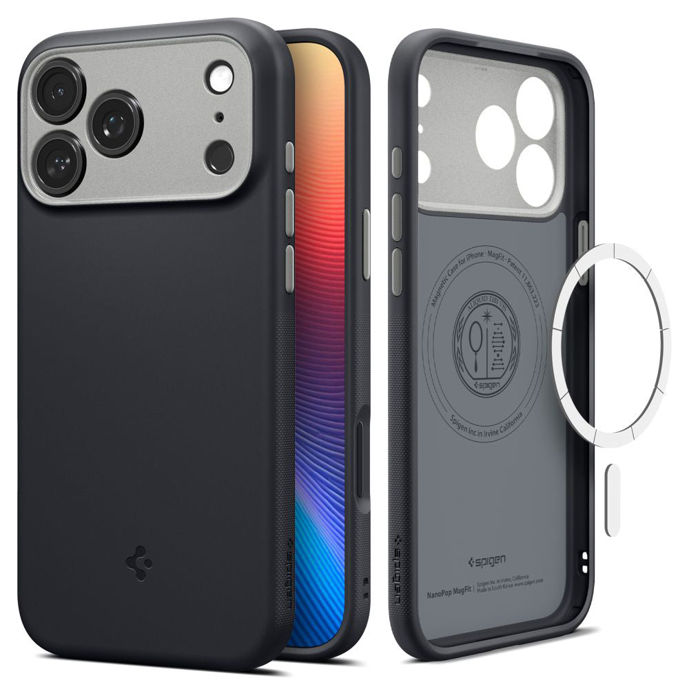 MagSafe-deksel for Apple iPhone 17 Pro, Spigen, Caseology Nano Pop, Svart