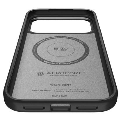 MagSafe-deksel for Apple iPhone 17 Pro, Spigen, Enzo Aramid T, Svart