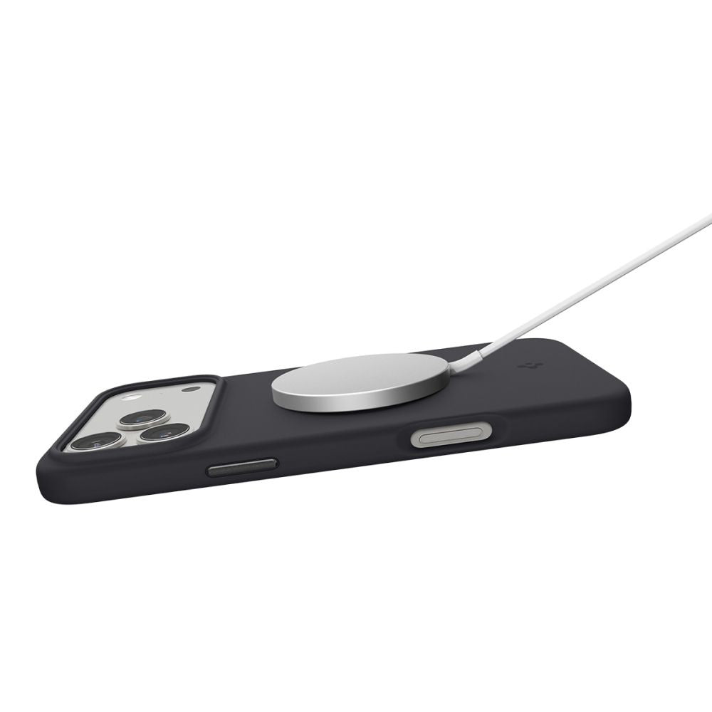 MagSafe-deksel for Apple iPhone 17 Pro, Spigen, Silicone Fit, Svart