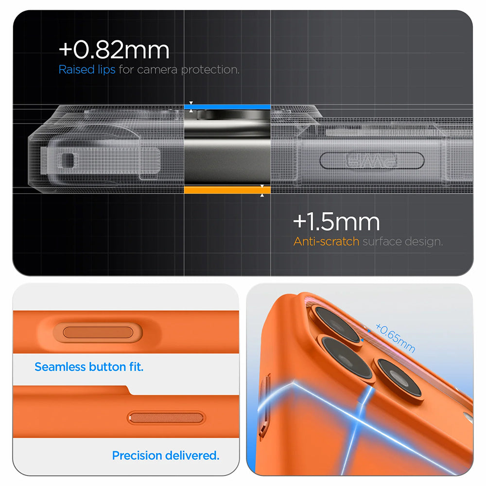 MagSafe-deksel for Apple iPhone 17 Pro, Spigen, Silicone Fit, Oransje ACS11379