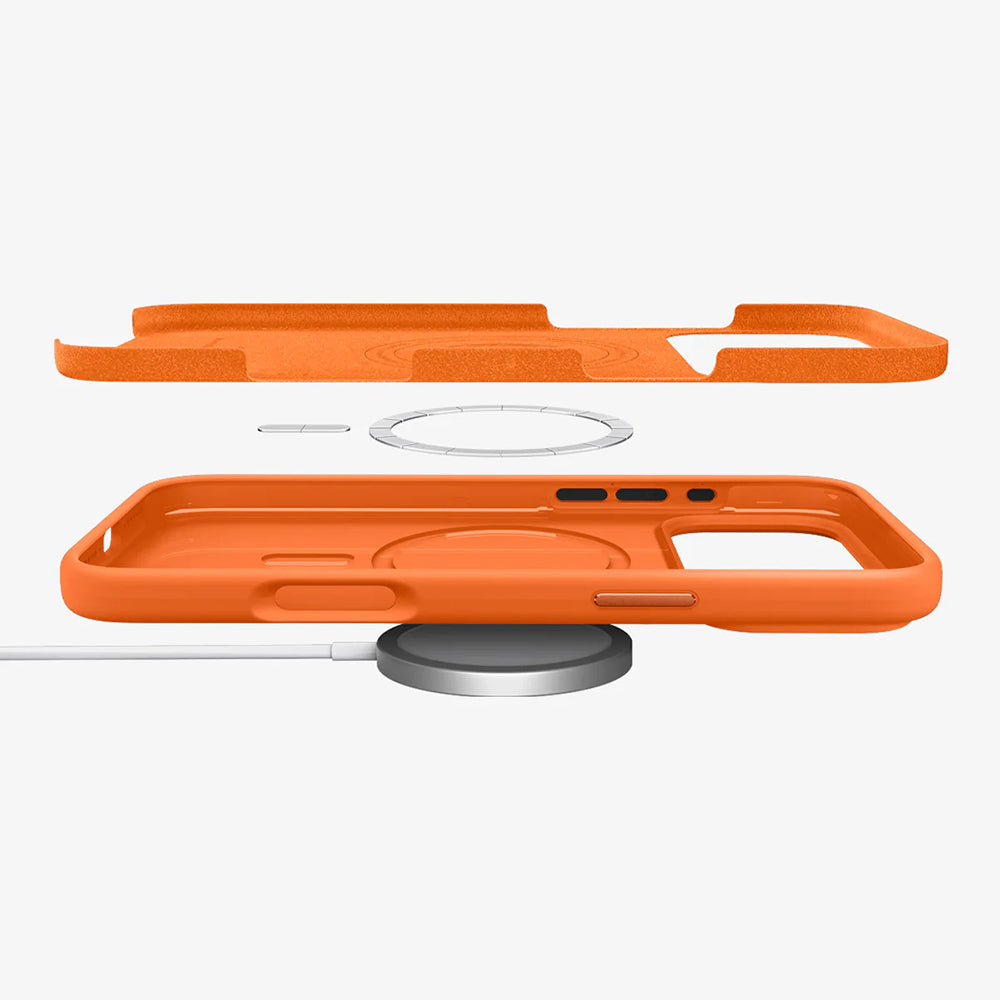 MagSafe-deksel for Apple iPhone 17 Pro, Spigen, Silicone Fit, Oransje ACS11379