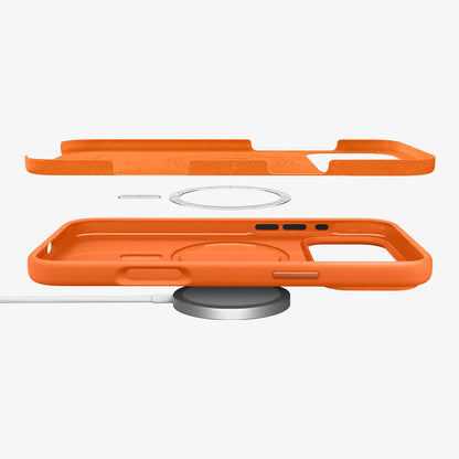 MagSafe-deksel for Apple iPhone 17 Pro, Spigen, Silicone Fit, Oransje ACS11379