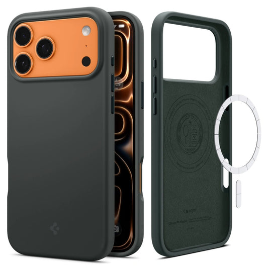 MagSafe-deksel for Apple iPhone 17 Pro, Spigen, Silicone Fit, Grønn