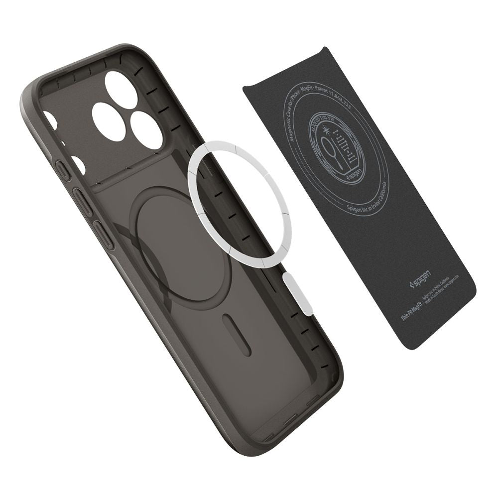 MagSafe-deksel for Apple iPhone 17 Pro, Spigen, Thin Fit, Grå