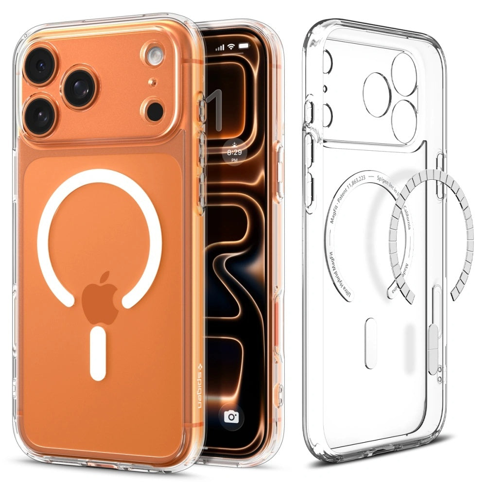 MagSafe-deksel for Apple iPhone 17 Pro, Spigen, Ultra Hybrid, Hvit