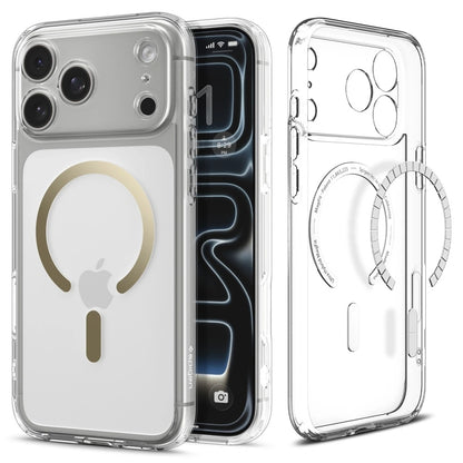 MagSafe-deksel for Apple iPhone 17 Pro, Spigen, Ultra Hybrid, Gjennomsiktig Gull
