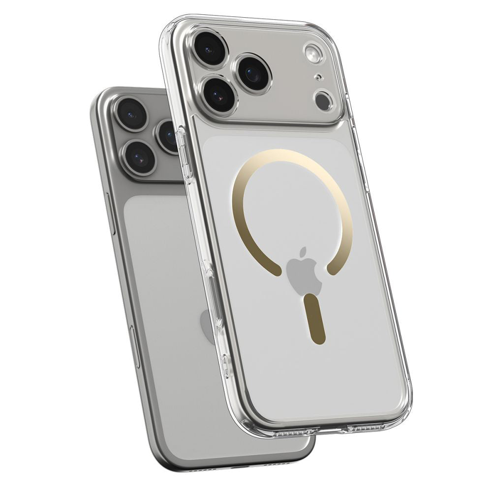 MagSafe-deksel for Apple iPhone 17 Pro, Spigen, Ultra Hybrid, Gjennomsiktig Gull