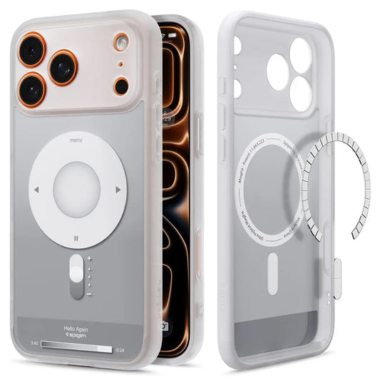 MagSafe-deksel for Apple iPhone 17 Pro, Spigen, Ultra Hybrid Classic, Sølv
