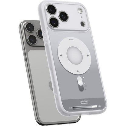 MagSafe-deksel for Apple iPhone 17 Pro, Spigen, Ultra Hybrid Classic, Sølv