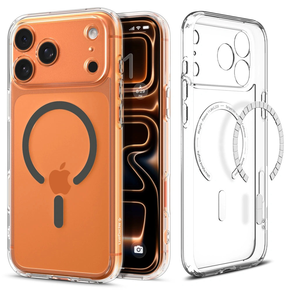 MagSafe deksel for Apple iPhone 17 Pro, Spigen, Ultra Hybrid, Grå