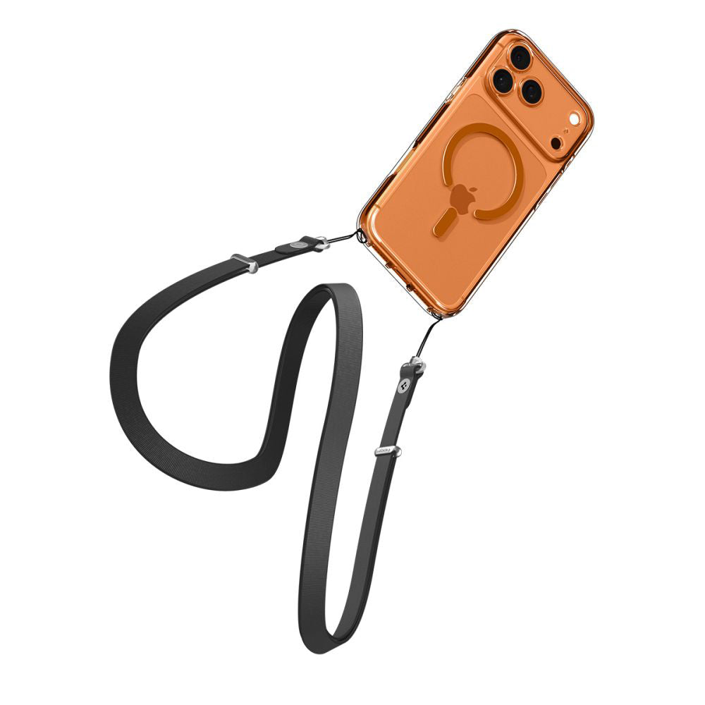 MagSafe-deksel for Apple iPhone 17 Pro, Spigen, Ultra Hybrid, Gjennomsiktig Oransje