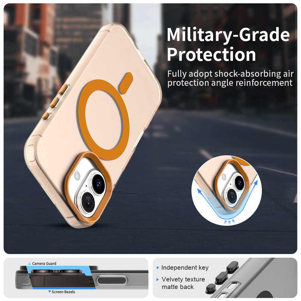 MagSafe-deksel for Apple iPhone 17 Pro, Techsuit, CandyCase, Oransje