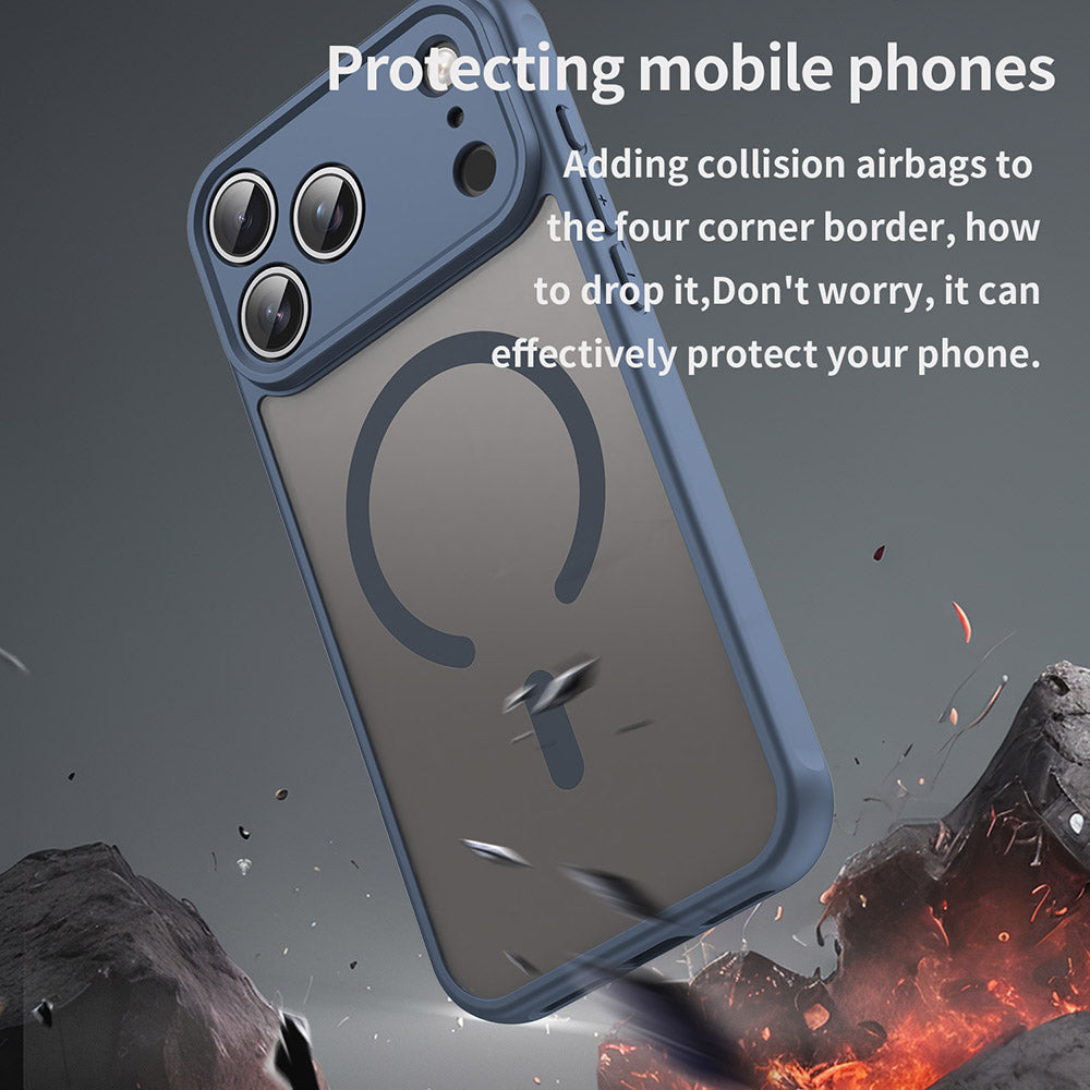 MagSafe-deksel for Apple iPhone 17 Pro, Techsuit, HaloFrost II, Marineblå