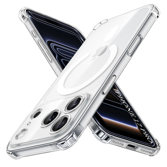 MagSafe-deksel for Apple iPhone 17 Pro, Techsuit, Støtsikker, Gjennomsiktig