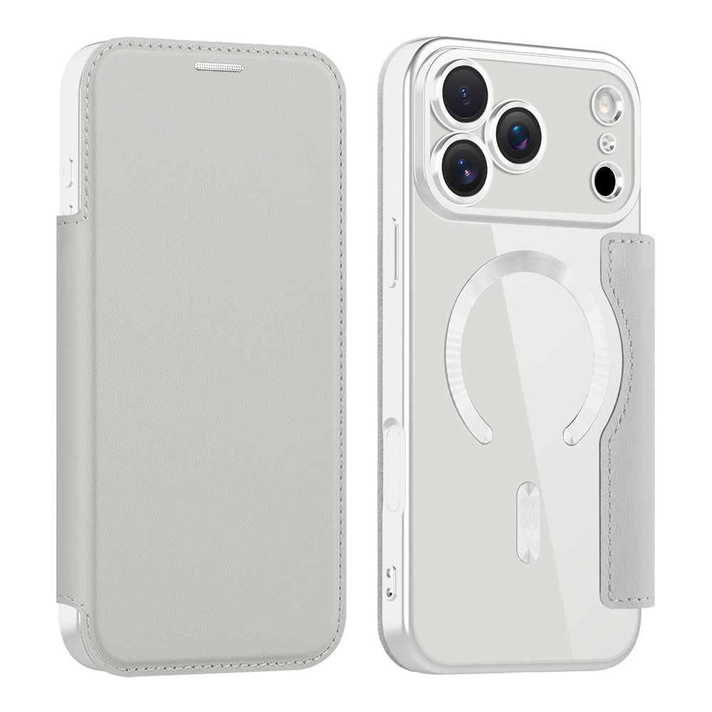 MagSafe deksel for Apple iPhone 17 Pro, Techsuit, SmartMag Book, Grå
