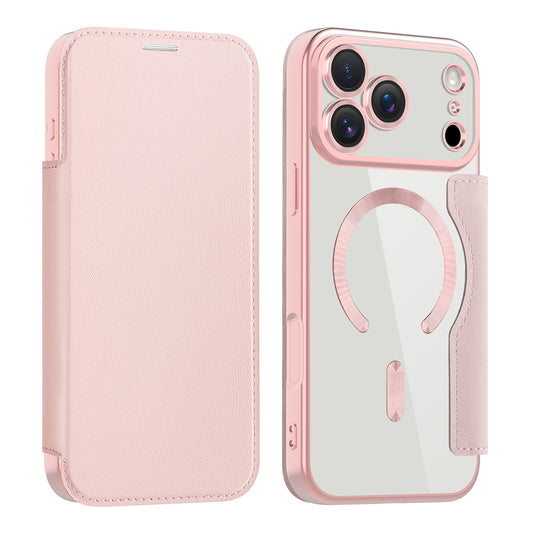 MagSafe-deksel for Apple iPhone 17 Pro, Techsuit, SmartMag Book, Rosa
