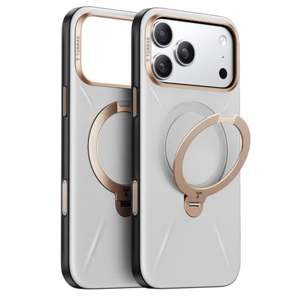 MagSafe-deksel for Apple iPhone 17 Pro, Torras, QPRO Leather, Grå