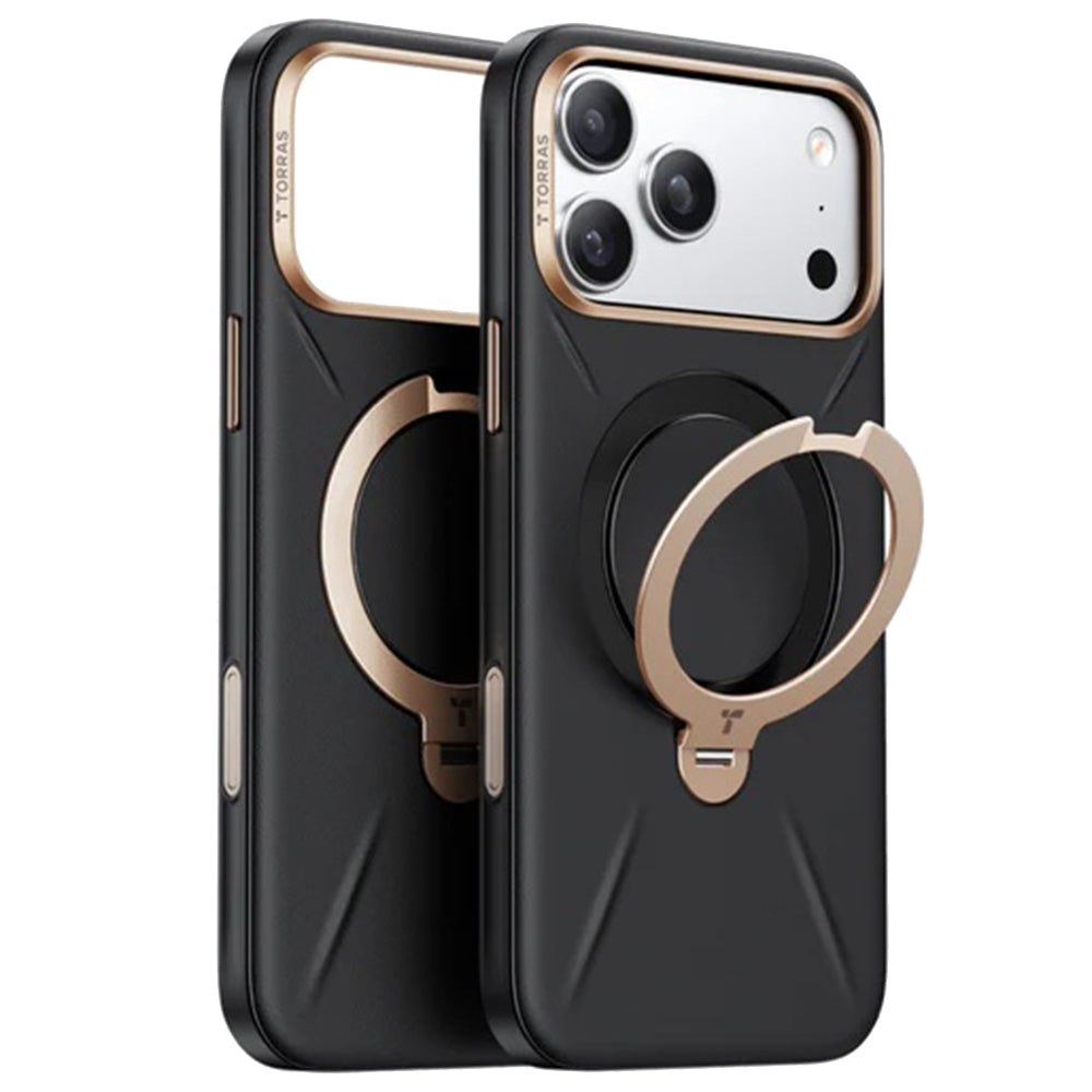 MagSafe-deksel for Apple iPhone 17 Pro, Torras, QPRO Leather, Svart