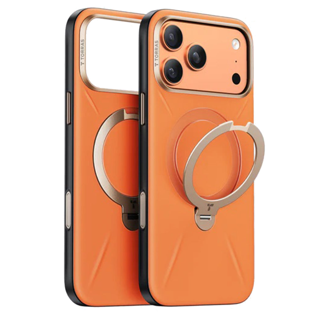 MagSafe-deksel for Apple iPhone 17 Pro, Torras, QPRO Leather, Oransje