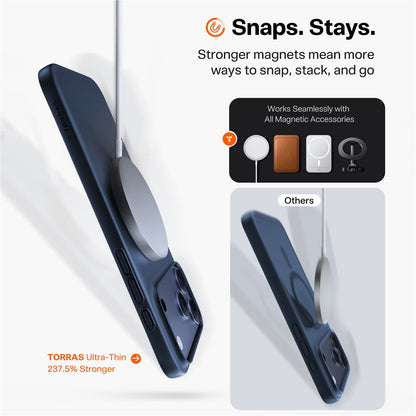 MagSafe-deksel for Apple iPhone 17 Pro, Torras, SlimFit, Gjennomsiktig