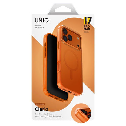 MagSafe-deksel for Apple iPhone 17 Pro, UNIQ, Clario MagClick, Oransje