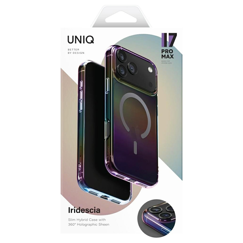 MagSafe deksel for Apple iPhone 17 Pro, UNIQ, Iridescia MagClick, Aurora