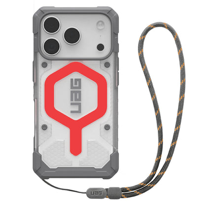 MagSafe-deksel for Apple iPhone 17 Pro, Urban Armor Gear, Pathfinder Clear with Lanyard, Rosa