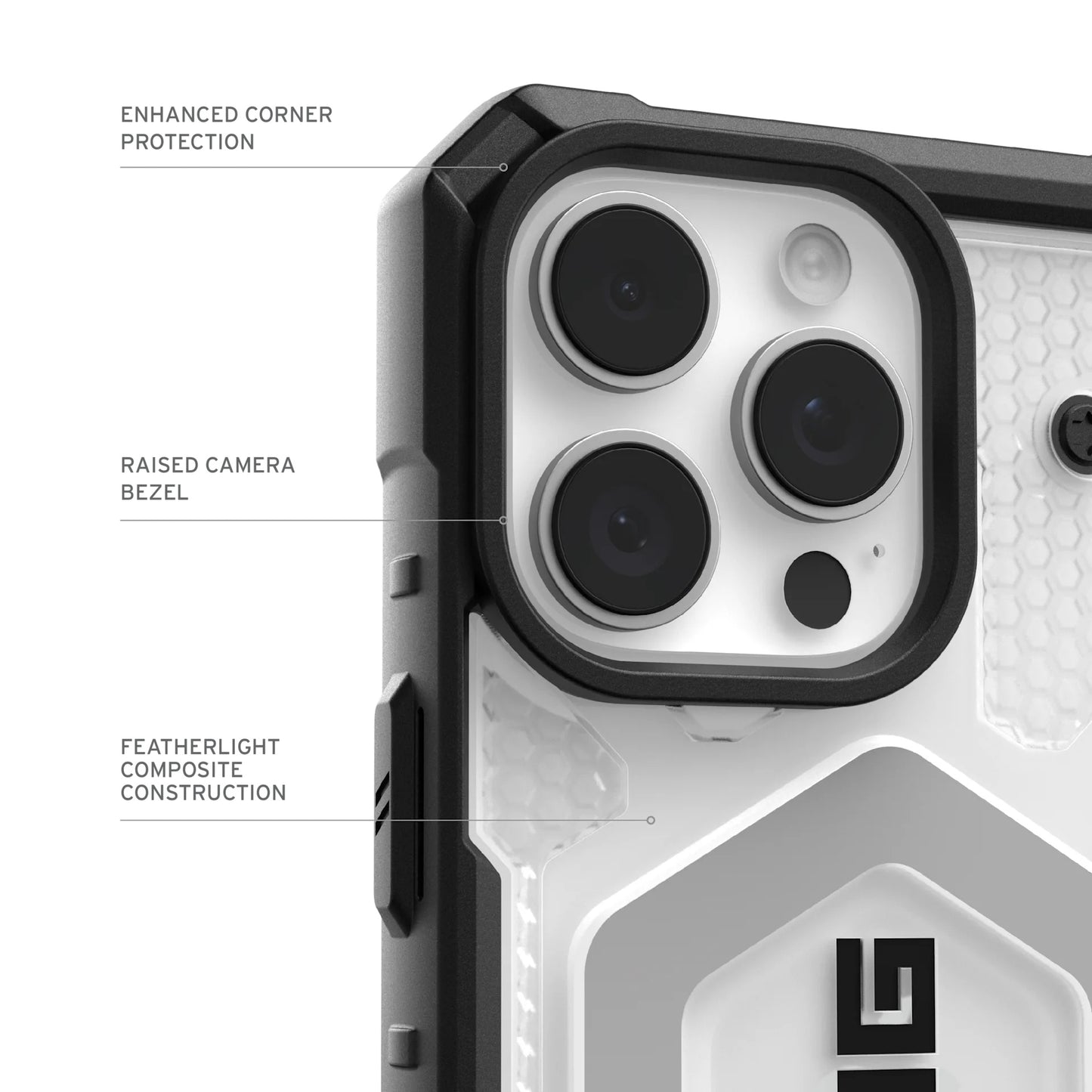 MagSafe-deksel for Apple iPhone 17 Pro, Urban Armor Gear, Pathfinder Clear, Gjennomsiktig