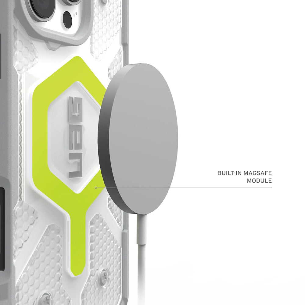 MagSafe-deksel for Apple iPhone 17 Pro, Urban Armor Gear, Pathfinder Clear, Grønn