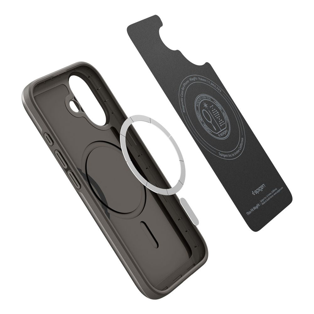 MagSafe-deksel for Apple iPhone 17, Spigen, Thin Fit, Grå