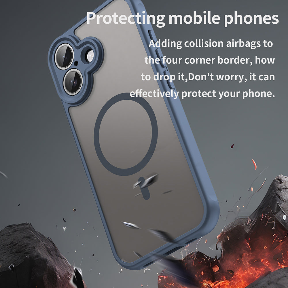 MagSafe-deksel for Apple iPhone 17, Techsuit, HaloFrost II, Marineblå