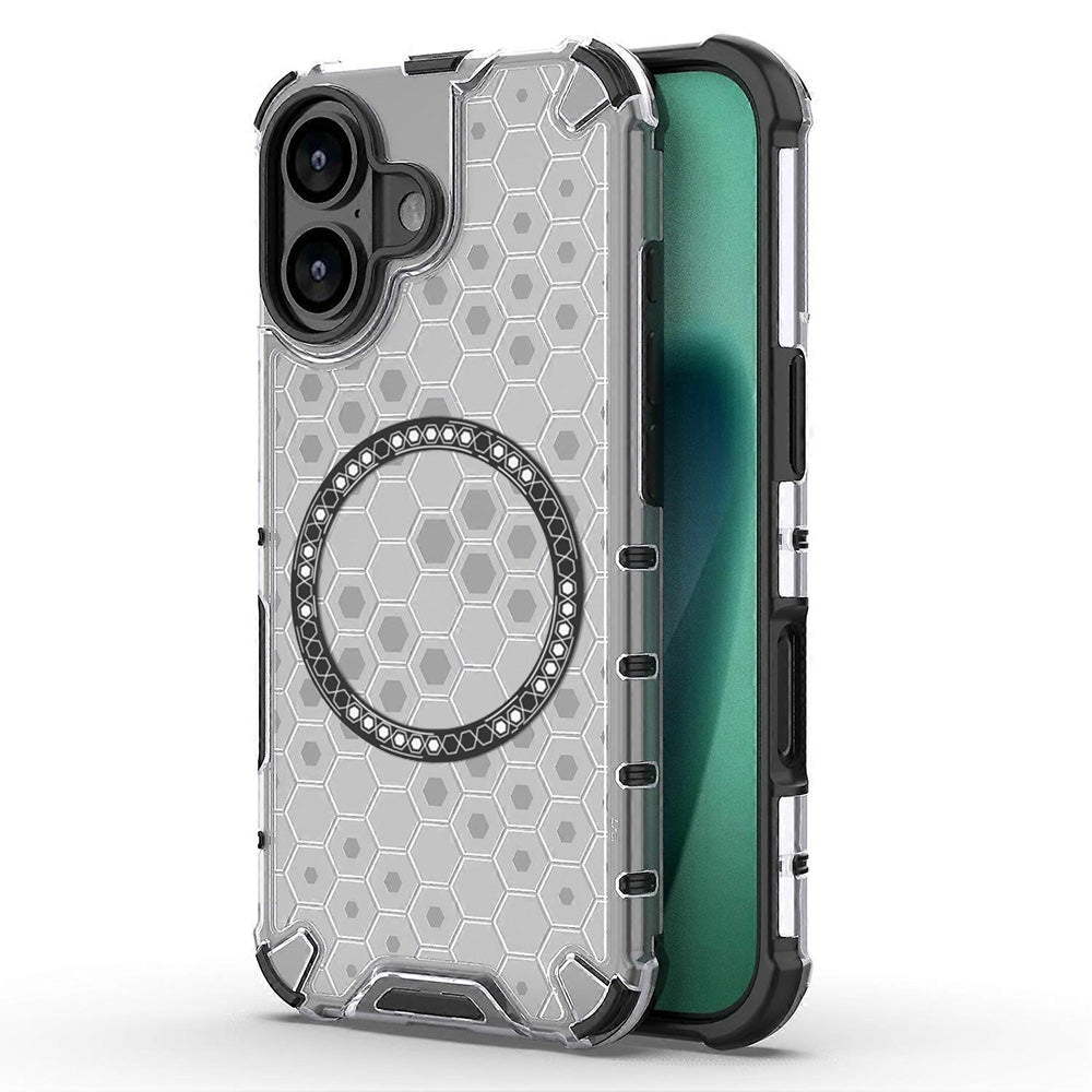 MagSafe deksel for Apple iPhone 17, Techsuit, HoneyComb Shield, Hvit
