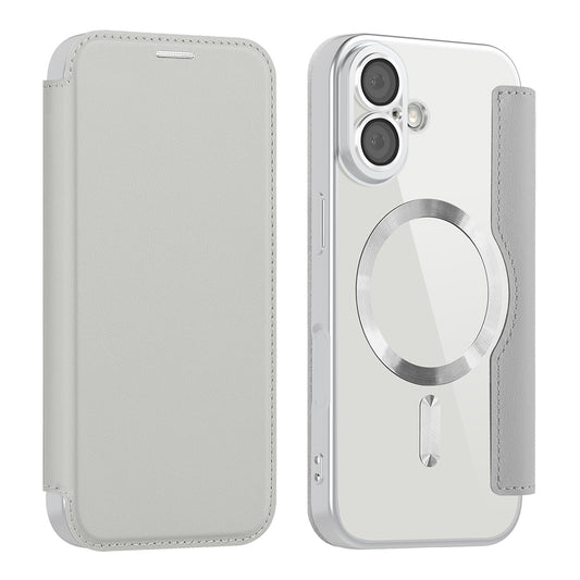MagSafe-deksel for Apple iPhone 17, Techsuit, SmartMag Book, Grå