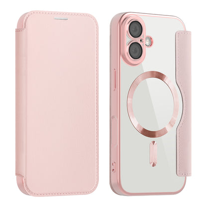 MagSafe-deksel for Apple iPhone 17, Techsuit, SmartMag Book, Rosa
